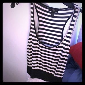 Aqua XS striped summer dress w/ black spandex band